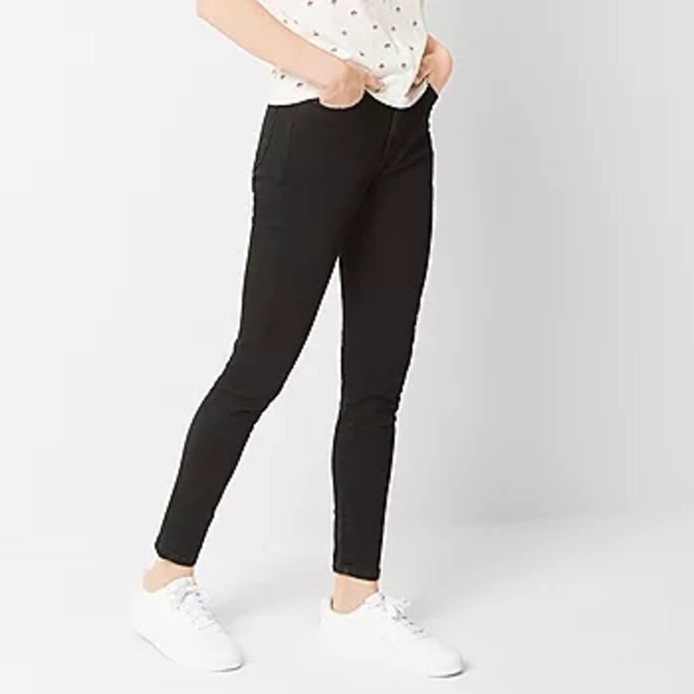 3 For $24 Arizona Jean Company Black Jeggings - Picture 1 of 8